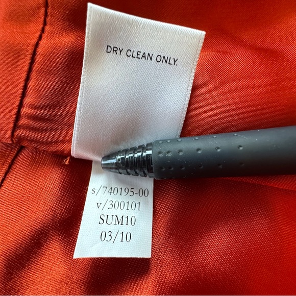 Banana Republic orange‎ lined textured blazer button closure pockets women’s 2 - Picture 13 of 14